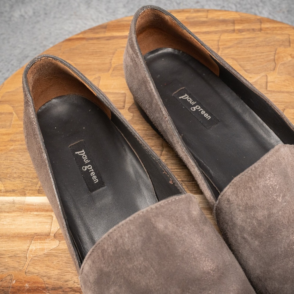 Paul Green Womens Uptown Slip On Loafers Gray Suede Metallic Size 9 US / 6.5 UK - Picture 5 of 6